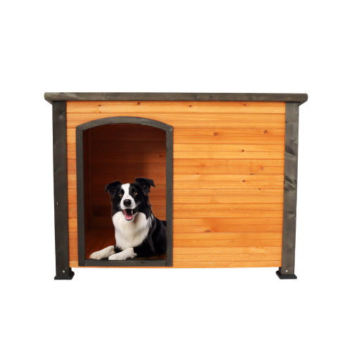 Niche pour chien de 45 pouces, niche extérieure et intérieure en bois