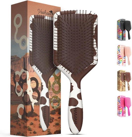 Brosse Démêlante Pour Cheveux Bouclés – Brosse À Cheveux Professionnelle, Idéale Pour Enfants Et Adultes, Hairbrush, Démêlage Facile Sans Douleur, Top Brush – Yeehaw